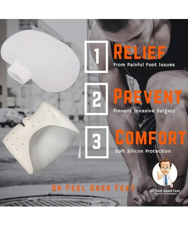 Dr. Feel Good Feet 4-Piece Bunion Sleeve and Metatarsal Pad Set for rapid pain relief and prevention of calluses and blisters - Men and Women - Buy Online on GoSupps.com