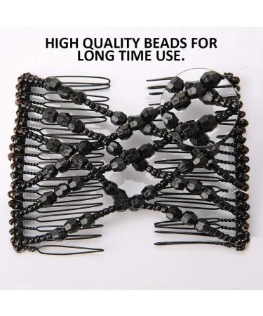 Hair Clip Comb Four Colors Stretchy Comb Clip for Home All Hair Types (Black) - Buy Online on GoSupps.com