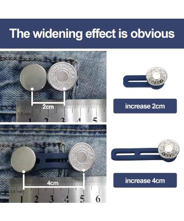 8PCS Button Extender Set for Trousers, Pants, Jeans, and Skirts - Adjustable Waistband Extension - Buy Online on GoSupps.com