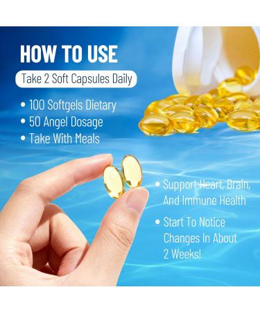 Wins Town Omega 3 Fish Oil Softgels, 1000mg High Potency Supplements, with EPA & DHA, Supports Brain Health, 100 Capsules - Buy Online on GoSupps.com