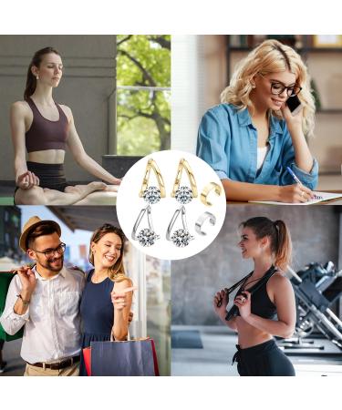 Lymphvity Magnetic Therapy Germanium Earrings 2 Pairs for Lymphatic Drainage Fatigue Relief & Weight Reduction - Buy Online on GoSupps.com