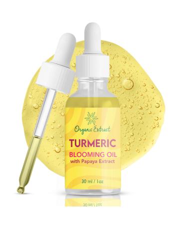 ORGANIC EXTRACT Turmeric Body Oil - 1 fl oz / 30 ml - Natural Skin Brightening Essential Oil - Non-Greasy Ultra-Hydrating Fast Absorbing Facial Repair Serum - Cleanses Skin Fights Acne Evens Tone - Buy Online on GoSupps.com