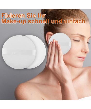 Ultra-Washable 10cm Velor Face & Body Powder Puff - Reusable Loose Powder Applicator (2 Pieces) | Dndgdlua - Buy Online on GoSupps.com