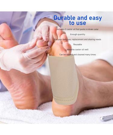 Tomotato Reusable Castor Oil Foot Pack - Alleviate Foot Pain Inflammation & Sleep Disturbances | Cotton Ankle Support - Buy Online on GoSupps.com