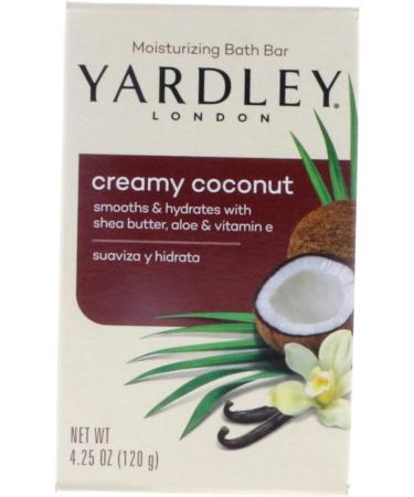 Yardley London Coconut Moisturizing Bath Bar 4.25oz - 8 Bars (2x4pk) | Creamy Coconut Scent | Hydrating Formula - Buy Online on GoSupps.com