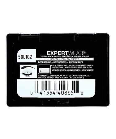 Maybelline New York Expert Wear Eyeshadow in NY Silver - 0.09 oz (Single) - Buy Online on GoSupps.com