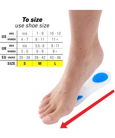 Neo G NeoThotics Length Insoles for Achilles Tendonitis Shin Splints & Heel Pain - Shock Absorption Flat Feet Support - Class 1 Medical Device - Small - Buy Online on GoSupps.com