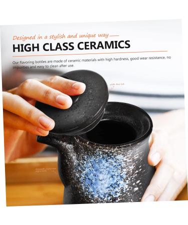 Zerodeko 3pcs Soy Sauce Pot Vinegar Pot Soya Sauce Dispenser Sauce Pan with Lid Salad Dressing Oil Cruet Salt Vinegar Container Maple Syrup Dispenser Seasoning Ceramics Bottle 10X8.5X7CMx3pcs Bluex3pcs - Buy Online on GoSupps.com