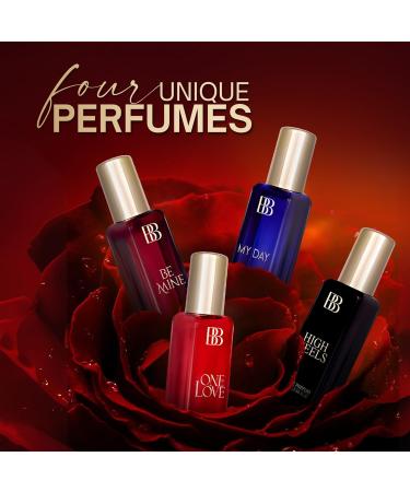 Bergamot Beaute Luxury Women Long Lasting Eau de Parfum Gift Set | My Day Be Mine High Heels One Love Perfume Combo Pack of 4 x 20 ml 2.70 FL.OZ - Buy Online on GoSupps.com
