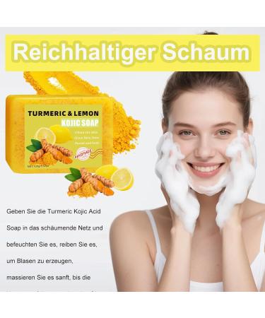  MEITREND Tourmeric Kojic Acid Lemon Turmeric Soap for Removing Dark Spots from Face and Body Turmeric and Kojic Acid Soap Lemon Shine Soap - Cleanser - 2 Pack - Buy Online on GoSupps.com
