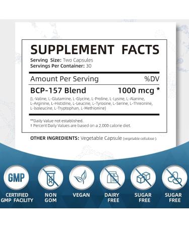 Flostmourne BPC 157 Peptide High Potency New Protective Compound for Muscle & Workout Recovery for Faster Recovery and Gut Healing 60 Capsules - Pack Of 2 - Buy Online on GoSupps.com