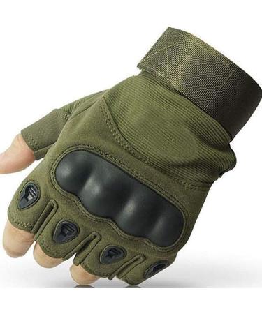 DDK Military Army Tactical Gloves - Fingerless Hard Knuckle Combat Gloves for Men - Black - Large - Buy Online on GoSupps.com