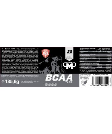 Mammut BCAA Tabs Vegan - 185.6 g | Premium Amino Acids for Muscle Recovery | International Shipping Available - Buy Online on GoSupps.com