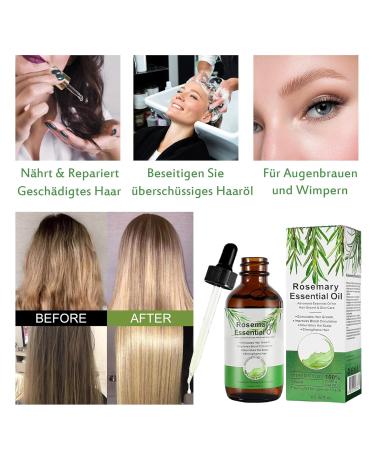 Rosemary Oil for Hair Growth | Essential Oil for Scalp & Hair Care | Deep Nourishing 60ml | Stimulates Growth for Men & Women - Buy Online on GoSupps.com