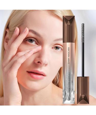 Glitter Mascara for Women | Lengthening Formula Anti-Smudge Mascara Eyelash Cosmetics Waterproof Makeup Mascara Lifting Curling Multiple Eye Makeup - Buy Online on GoSupps.com