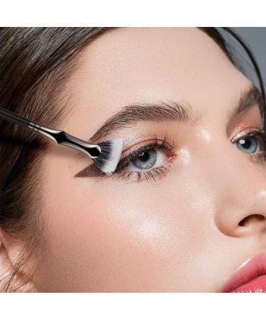 Eyelash Brush Eyebrow Brush Scalloped Brush Folded Eyeliner Brush Makeup Tool Brush Set Professional Eye Makeup Tools (3) - Buy Online on GoSupps.com