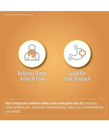 HealthA2Z Aspirin 325mg 300 Count Regular Strength Orange Safety Coated Enteric Tablets for Pain Relief - Joint Pain, Cramps, Headache - Buy Online on GoSupps.com