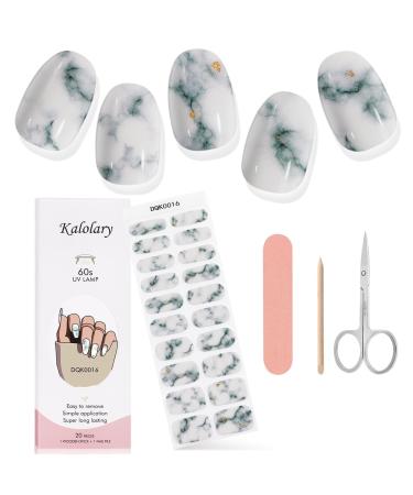 Kalolary Gel Nail Polish Strips Nail Gel Art Sticker Waterproof Full Nail Wraps Decal Sets with Scissors Nail File and Stick for Women Girls Nail Art Decor (UV/LED Lamp Required)-16 - Buy Online on GoSupps.com