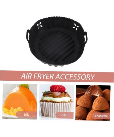 Alipis 2pcs Air Fryer Supply Kitchen Baking Liner Air Fryer Pot Aluminum Pans with Lids Airfryer Blackx2pcs 20x6.5cmx2pcs - Buy Online on GoSupps.com