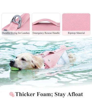 Vivaglory Dog Swimming Vest for Small & Medium Dogs - Adjustable Sporty Life Jacket Sakura Rosa L (66-79 cm) - Buy Online on GoSupps.com
