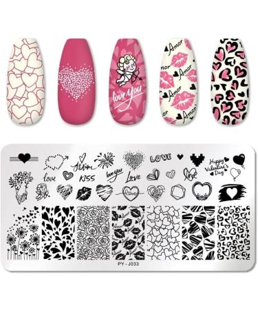 Valentine's Day Nail Art Stamp Plate - Stainless Steel Stencil for DIY Decorations | Shop Now! - Buy Online on GoSupps.com
