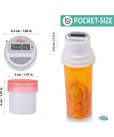 Portable Pill Organizer Dispenser with Smart Timer Cap for Medication  Supplements and Vitamins. Perfect for Travel or Home Use. - Buy Online on GoSupps.com