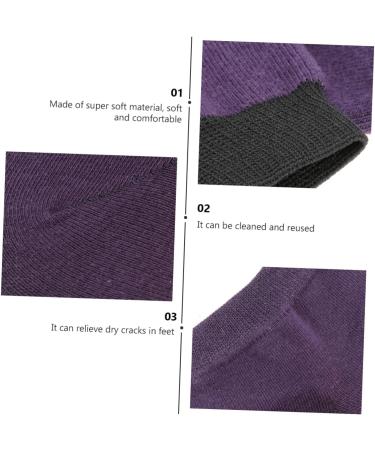 FOMIYES 5 Pairs Moisturizing Socks Foot Moisturising Socks Lotion Socks Heel Sleeves for Cracked Heels Heel Sleeve Moisturizing Dry Feet Non- Socks Yoga Socks Breathable Spa Cotton Purple - Buy Online on GoSupps.com