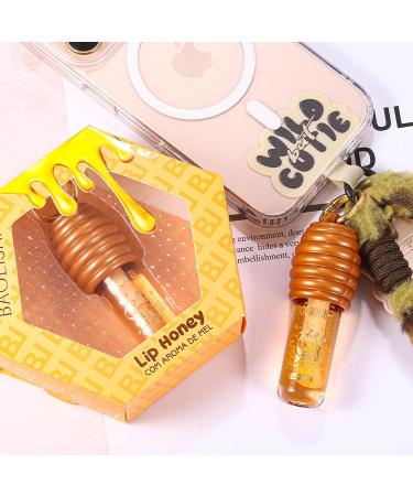 Domality Honey Lip Oil Korean Lip Oil Balm With Key Chain Clear Hydrating Lip Glow Oil Long Lasting Nourishing Plump Lip Gloss Butter for Women Girls - Buy Online on GoSupps.com