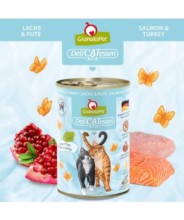 Granapet Delicatessen Salmon Wet Cat Food - Grain & Sugar-Free Gourmet 6x400g Pack - Buy Online on GoSupps.com