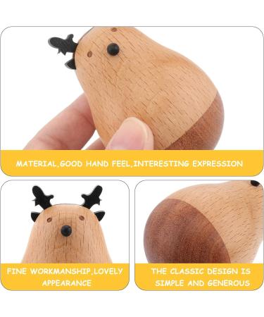 Wooden Standing Toys for Kids - Decorative Penguin Bear & Reindeer Figures | Eco-Friendly Baby Rattles & Children's Wooden Toys - Buy Online on GoSupps.com