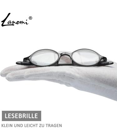 Buy Lanomi Retro Round Reading Glasses for Men & Women - Easy-Rim Nerd Glasses | Multiple Strengths Available (1.0 to 4.0) - Buy Online on GoSupps.com
