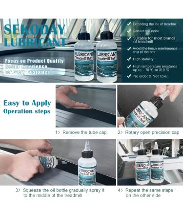 Silicone Treadmill Belt Lubricant 4 oz Bottle | Non-Toxic & Odorless | High Stability | Precision Screw Caps | Full Belt Width Lubrication - Buy Online on GoSupps.com