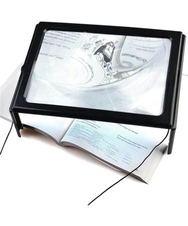 Portable Reading 3X Magnifier Full Page Optical Magnifying Foldable A4 LED Lens Desk for Sewing Knitting Full of Stars - Buy Online on GoSupps.com