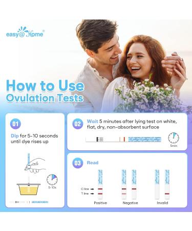 Easy@Home Ovulation Test Strips 100 Pack - Fertility Predictor Kit, FSA Eligible, with Premom App - 100 LH Strips + 100 Urine Cups - Buy Online on GoSupps.com