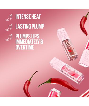 Maybelline Lifter Plump Lip Gloss 006 Hot Chili - Hyaluronic Acid & Chilli Pepper XL Wand, Long-Lasting Vegan Formula - Buy Online on GoSupps.com