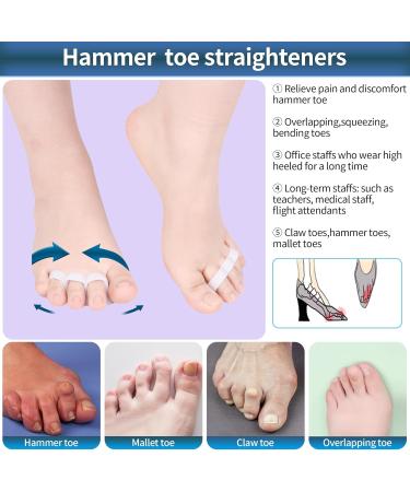 DYKOOK Hammer Toe Straightener Set - 6 PCS Toe Corrector Gels for Crooked Toes | 3 Loop Design for Joint Realignment | Gel Splints for Cushion Support - Buy Online on GoSupps.com