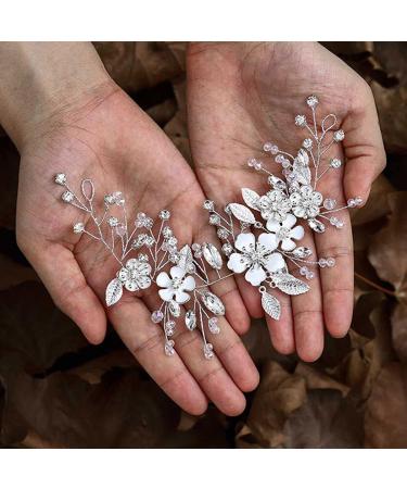 Unicra Silver Bride Wedding Hair Vine - Rhinestone Bridal Hair Piece - Buy Online on GoSupps.com