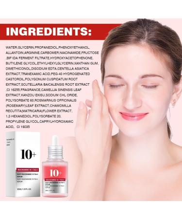 Niacinamide 10 + TXA 4 Serum Hyaluronic Acid Tranexamic acid Facial Serum for Glass Skin Clarifying Radiant Complexion with Natural Color Korean Skin Care (30ml /1.01 fl.oz) - Buy Online on GoSupps.com