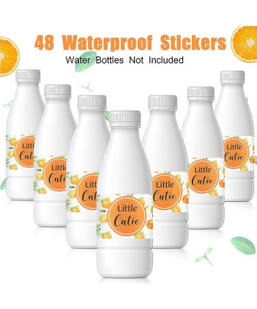 48 Pieces Little Cutie Baby Shower Water Bottle Labels - Waterproof Oranges Bottle Wrappers for Unisex Baby Shower Favors - Buy Online on GoSupps.com