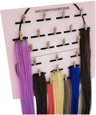 Extension Cord Holder - Acrylic Hair Extension Holder Board | Wig Sectioning Display Grafting Plate Hair Hanger with Clip for Hairpieces Home and Salons Shop light pink - Buy Online on GoSupps.com