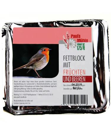 Paul's M hle fat block with fruits and berries (bird buffet) 12 x 300 g
