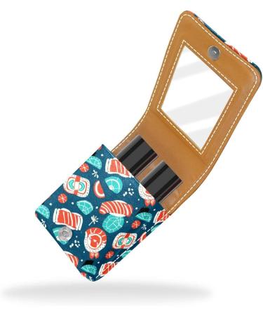 Travel Lipstick Organizer Case | Portable Makeup Bag with Mirror | Sushi Design W987j0ziez - Perfect for International Shipping - Buy Online on GoSupps.com