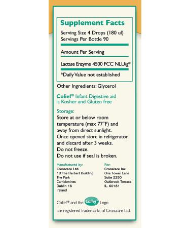 Colief Infant Digestive Aid - Natural Gas Drops for Babies | Relief from Colic, Bloating & Fussing | 90 Servings - Buy Online on GoSupps.com