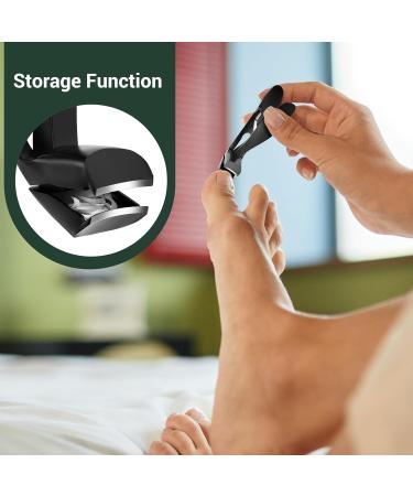 2024 Premium Nail Clippers for Men & Women | Wide Jaw Toenail Clippers for Thick Nails | Angled Head with Catcher - Ideal for Seniors - Buy Online on GoSupps.com