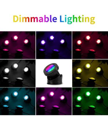 Coreslux Solar Pond Lighting - Adjustable RGB Underwater Spotlights IP68 Waterproof 2-Pack | Outdoor Garden Landscape Lighting - Buy Online on GoSupps.com