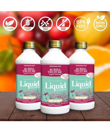 Buried Treasure High Potency Liquid Vitamins - Full Spectrum Daily Nutrients 16 oz - Buy Online on GoSupps.com