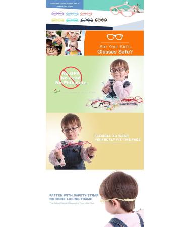 EnzoDate Baby Optical Glasses with Strap - No Screw Soft Size 39 Age 1-2 Aqua | International Shipping Available - Buy Online on GoSupps.com