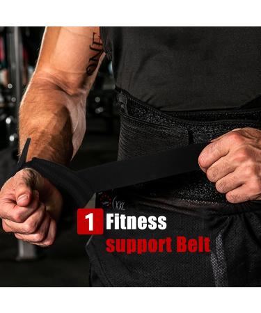 Professional Strength Training Aid - Padded Lifting Straps & Wrist Supports (60 cm) for Bodybuilding & Fitness | Black - Buy Online on GoSupps.com