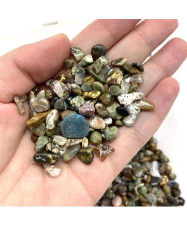 Natural Crystals and Stones 500g Polishing Natural Ocean Jasper Gravels Crystal Chips Tumbled Stones for Decoration kaixun - Buy Online on GoSupps.com