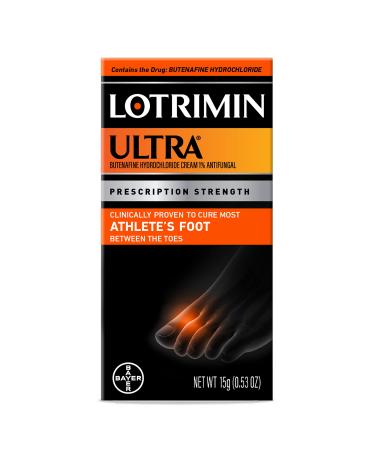 Lotrimin Ultra 1 Week Athlete's Foot Treatment Prescription Strength Butenafine Hydrochloride 1% Cures Most Athlete s Foot Between Toes Cream.53 Ounce (15 Grams) (Packaging May Vary) 15G (New)